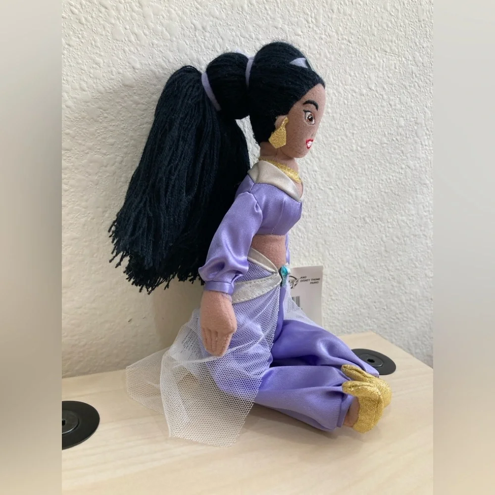 Disney Princess Jasmine Mini Bean Bag Plush Purple Outfit Collectible - Picture 4 of 10